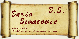 Dario Simatović vizit kartica